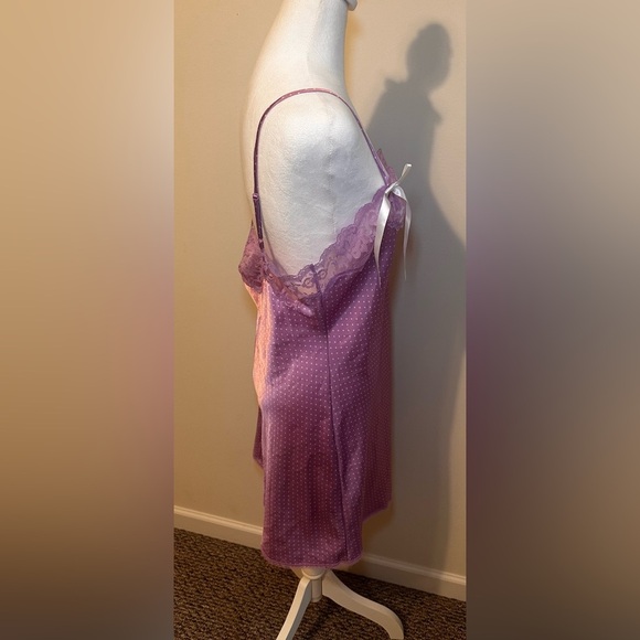 Victoria’s Secret Purple Polka Dot and Bow Night Gown Size Large - Picture 5 of 6